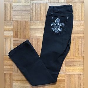 MissMe Black Signature Bootcut Jeans Size 27
